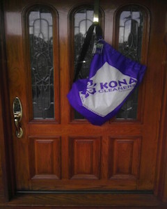 Kona Cleaners Garment Bag On Door