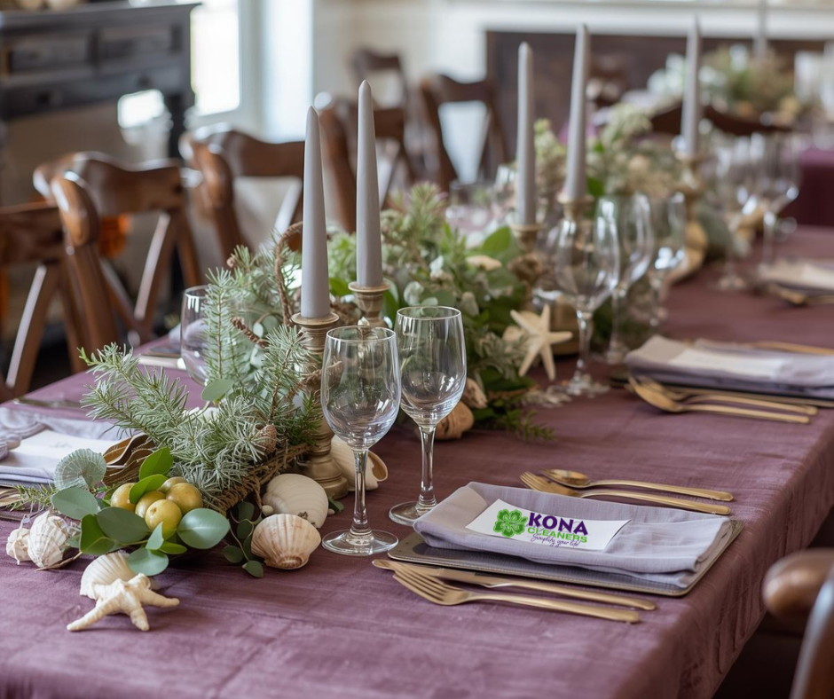holiday table linens