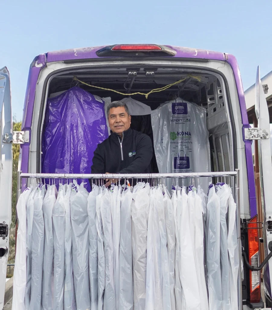 Kona Cleaners dry cleaning delivery service in Orange County