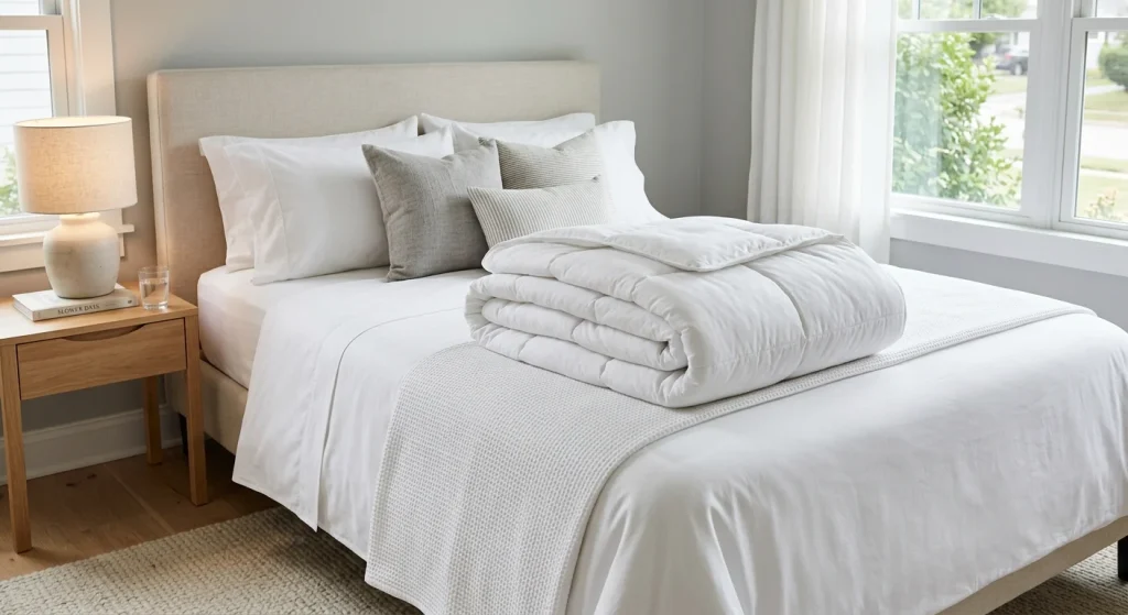 Fresh comforter after professional comforter cleaning